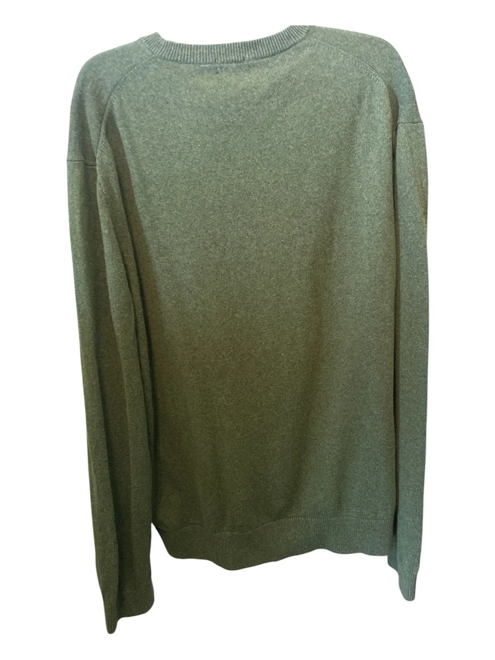 J Crew Sweater Mens Green Crewneck Cotton Cashmere Blend Long Sleeve Lightweight